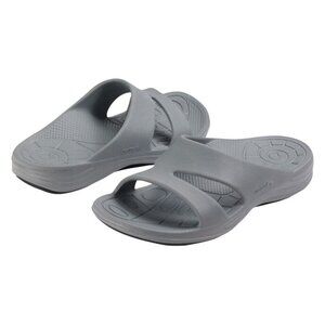Gray Aetrex Bali Slide Sandals